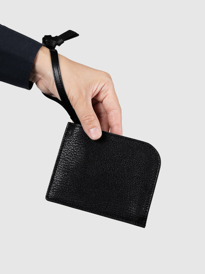 Goatskin  Chari-Happo L-Zip Wallet in Truffle Made in Japan