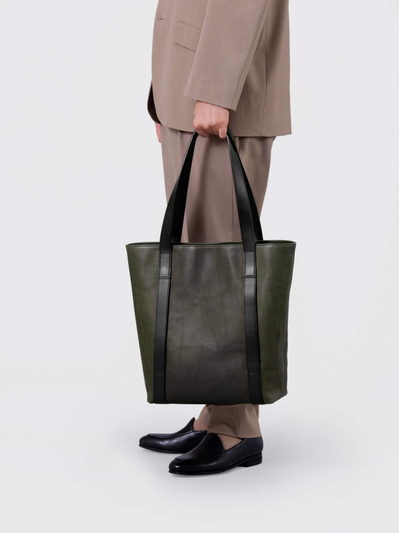 Steerhide  Tetsu Heritage Tote in Tetsu Green Made in Japan