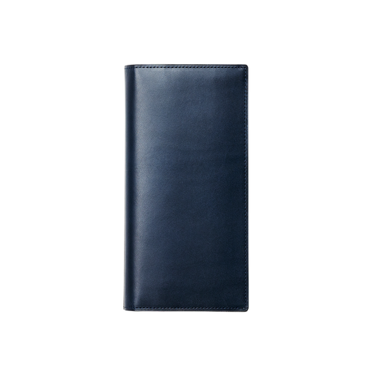 Steerhide  Nume plus Vertical Long Wallet in Navy Made in Japan