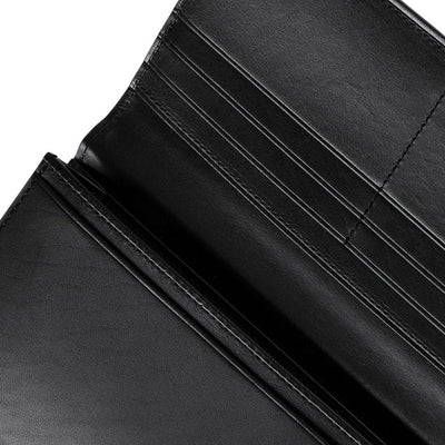 Steerhide  Nume plus Coin Pocket Long Wallet in Black Made in Japan