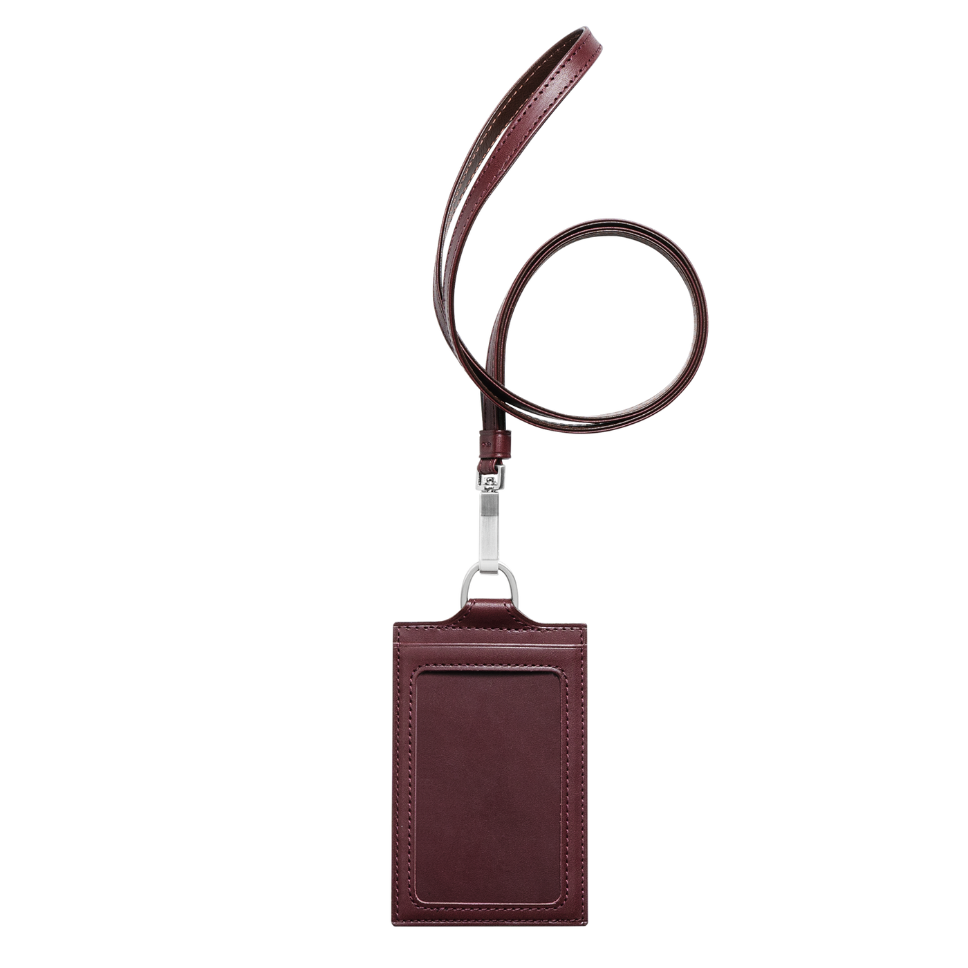 Steerhide  Nume plus Vertical Name Badge Case in Burgundy Made in Japan