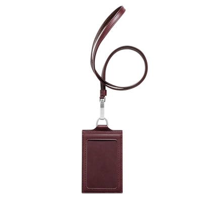 Steerhide  Nume plus Vertical Name Badge Case in Burgundy Made in Japan