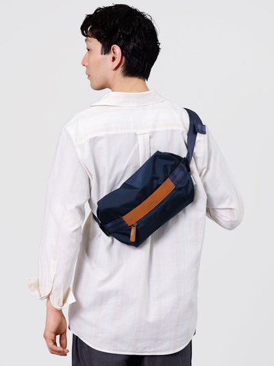 Recycled Nylon  CORDURA® Nylon Crossbody Bag in Khaki Made in Japan