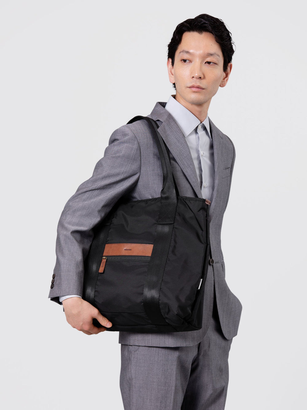 Recycled Nylon  CORDURA® Nylon Tote Bag in Black Made in Japan