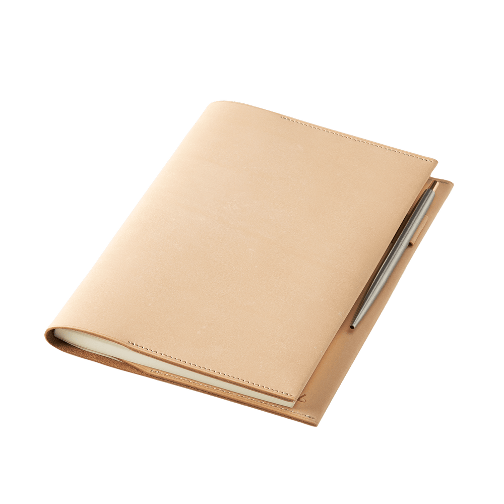 Bull Hide  Plain Nume A5 Notebook Cover in Plain Made in Japan