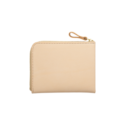 Bull Hide  Plain Nume L Zip Wallet in Plain Made in Japan