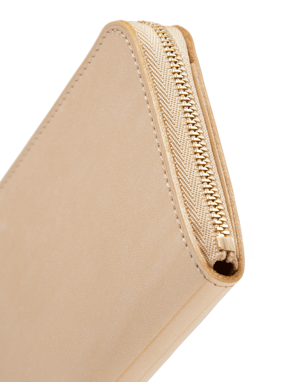 Bull Hide  Plain Nume L Zip Wallet in Plain Made in Japan