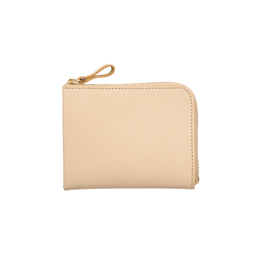 Bull Hide  Plain Nume L Zip Wallet in Plain Made in Japan