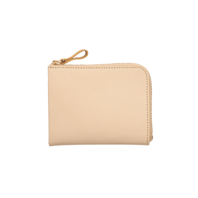 Bull Hide  Plain Nume L Zip Wallet in Plain Made in Japan