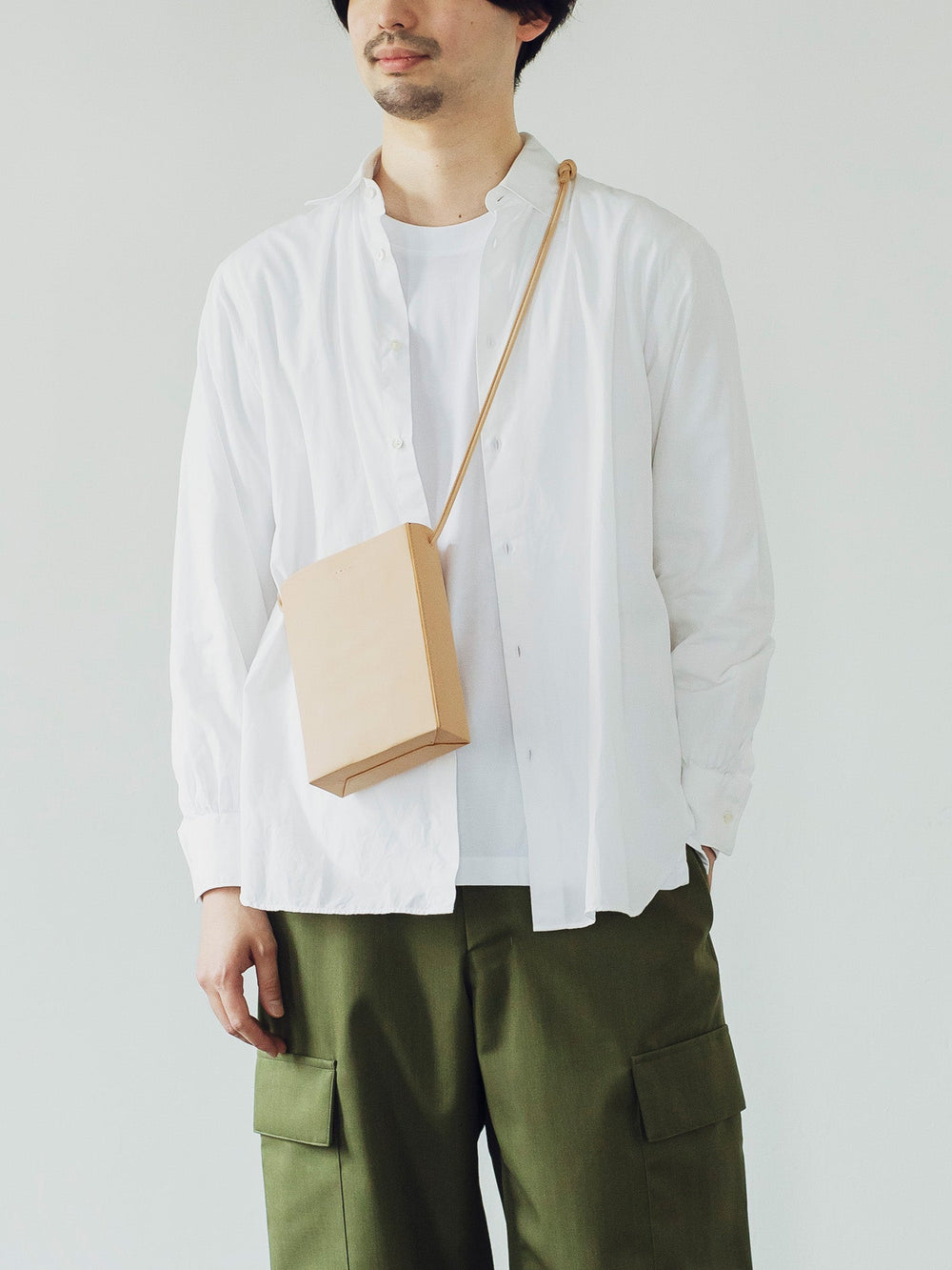 Bull Hide  Plain Nume Mini Shoulder in Plain Made in Japan