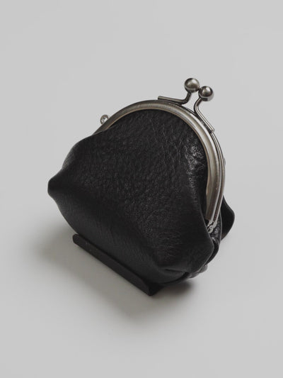 Steerhide  Tone Nume Gamaguchi Coin Case in Black Made in Japan