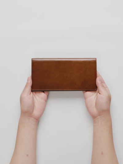 Cordovan Cordovan Long Slim Wallet in Brown Made in Japan