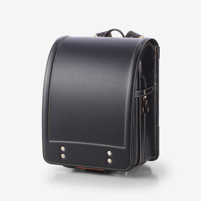 Cowhide Randoseru Cowhide in Black x Amber Made in Japan