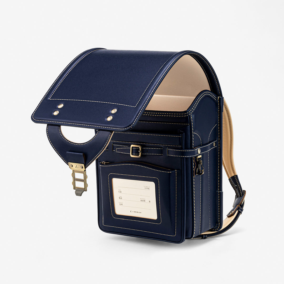 Cowhide Randoseru Cowhide in Deep Blue Made in Japan