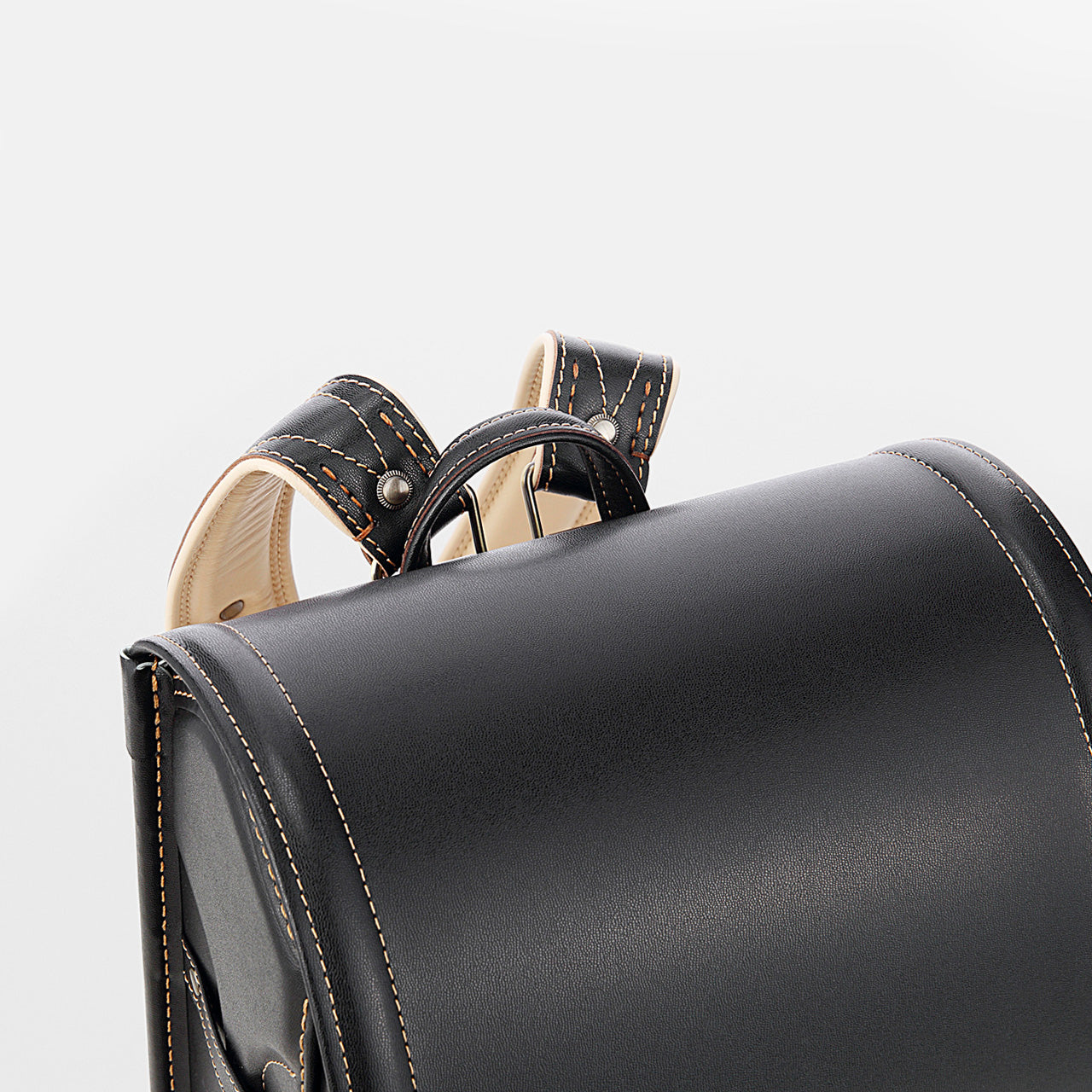 Cowhide Randoseru Cowhide in Black x Amber Made in Japan