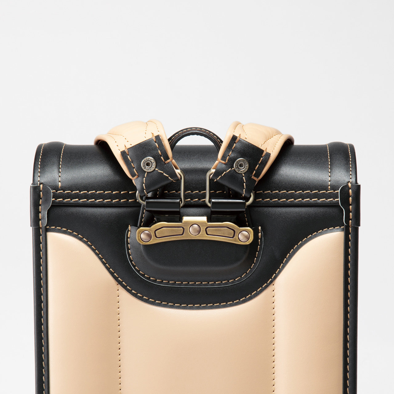 Cowhide Randoseru Cowhide in Black x Amber Made in Japan