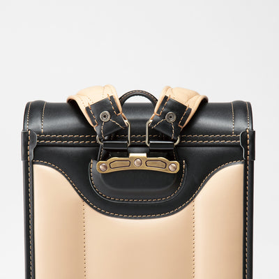 Cowhide Randoseru Cowhide in Black x Amber Made in Japan