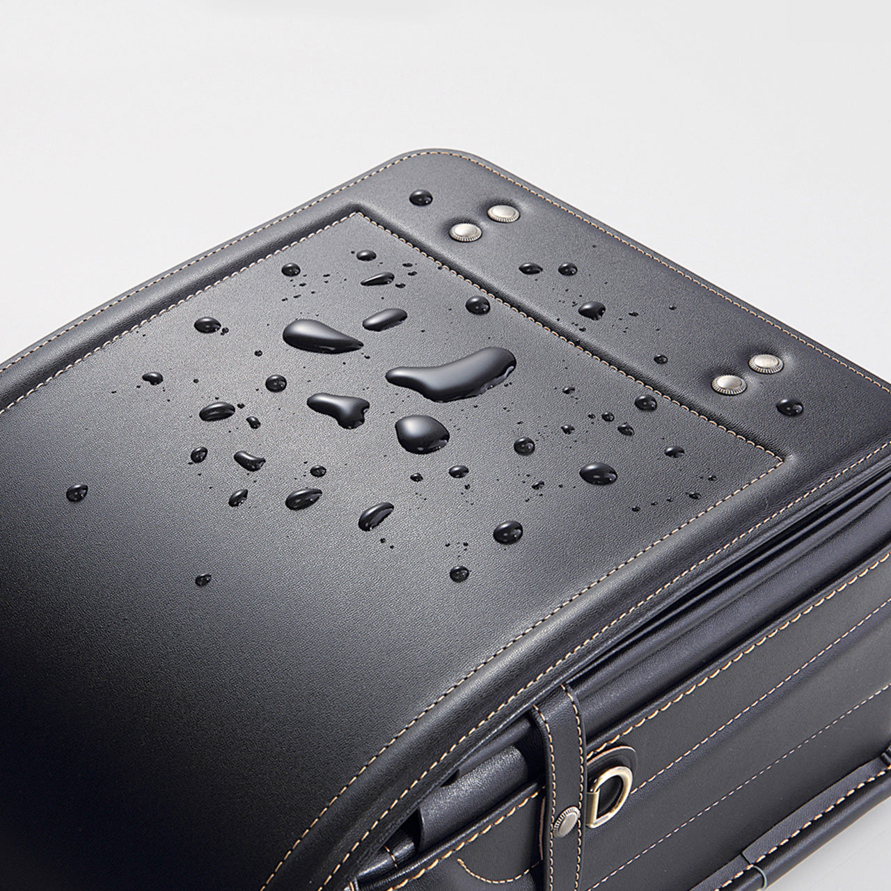 Cowhide Randoseru Cowhide in Black x Amber Made in Japan