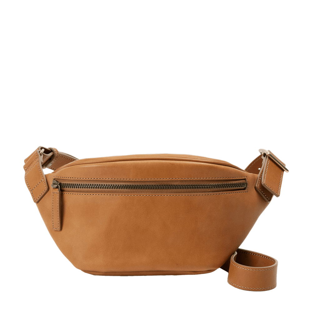 Cowhide  Roadster Crossbody Bag in Light Brown Made in Japan