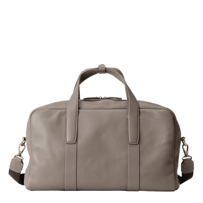 Steerhide (Soft Nume Leather) Tone Nume Weekender Bag in Stone Made in Japan