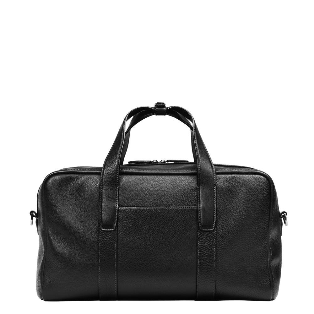 Steerhide (Soft Nume Leather) Tone Nume Weekender Bag in Stone Made in Japan