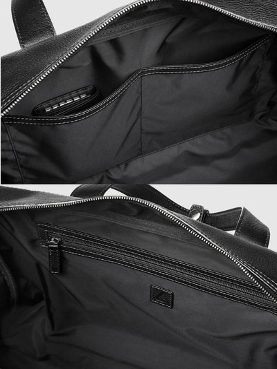 Steerhide (Soft Nume Leather) Tone Nume Weekender Bag in Stone Made in Japan