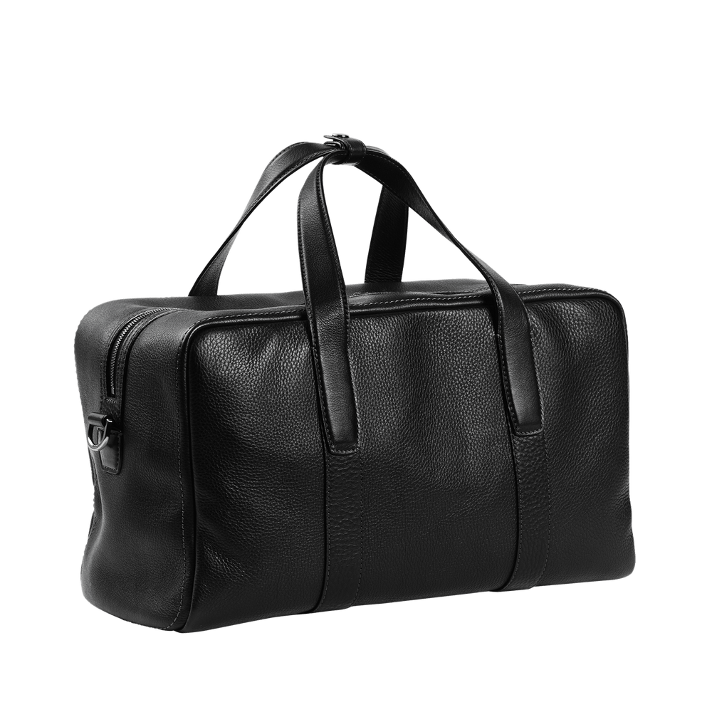 Steerhide (Soft Nume Leather) Tone Nume Weekender Bag in Stone Made in Japan