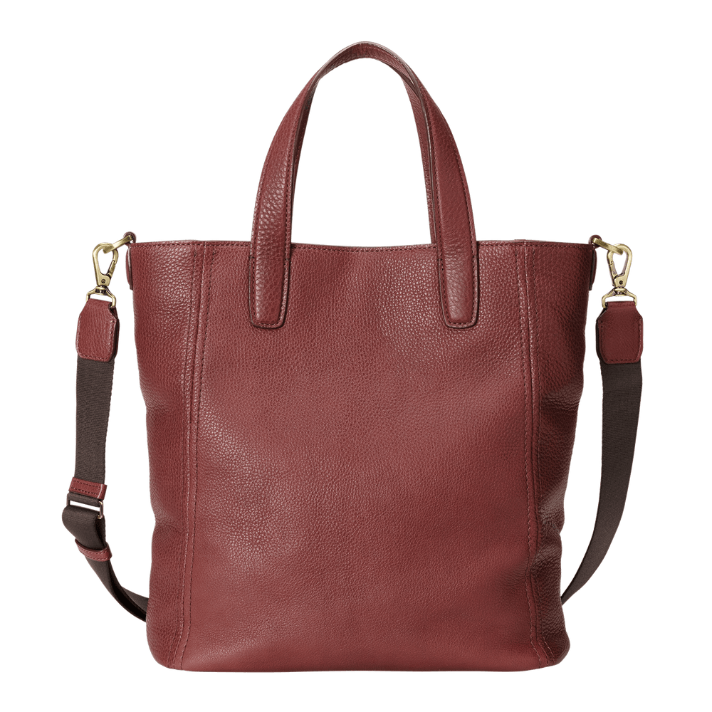 Steerhide  Tone Nume Box Tote in Brick Red Made in Japan