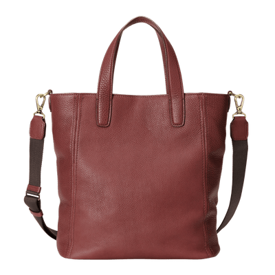 Steerhide  Tone Nume Box Tote in Brick Red Made in Japan