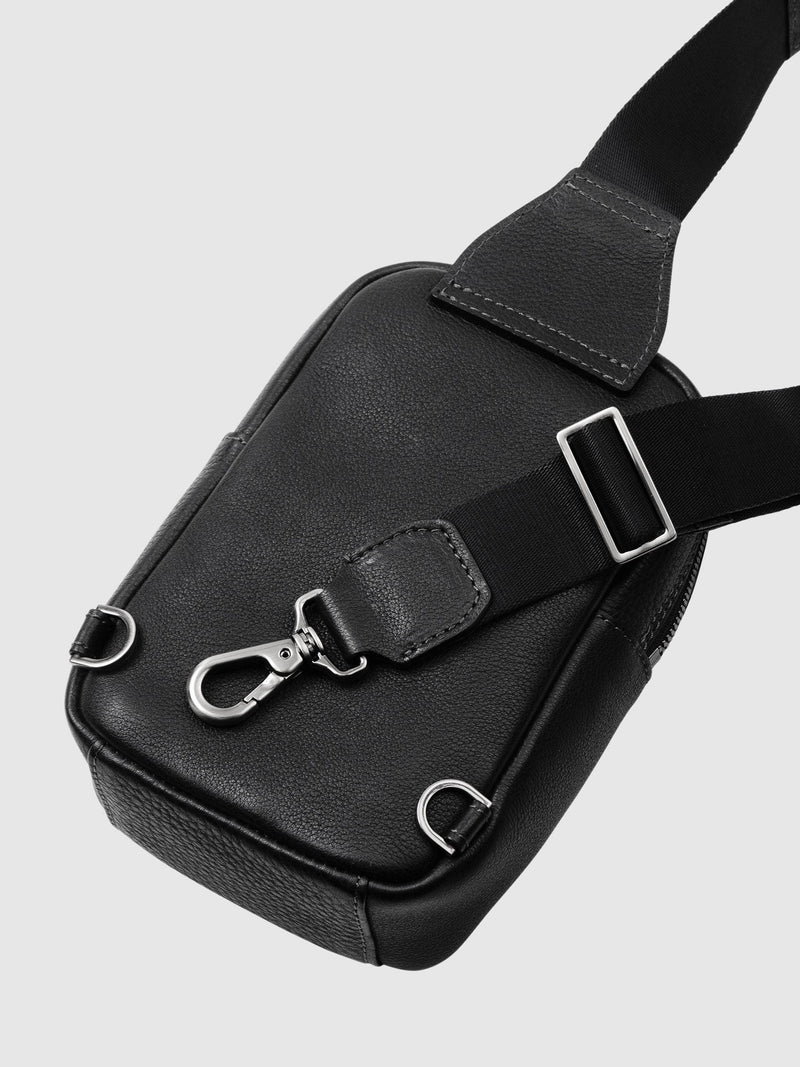 Steerhide (Soft Nume Leather) Tone Nume Small Crossbody Bag in Stone Made in Japan