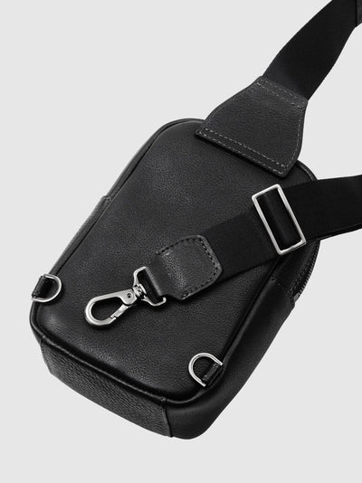 Steerhide (Soft Nume Leather) Tone Nume Small Crossbody Bag in Stone Made in Japan