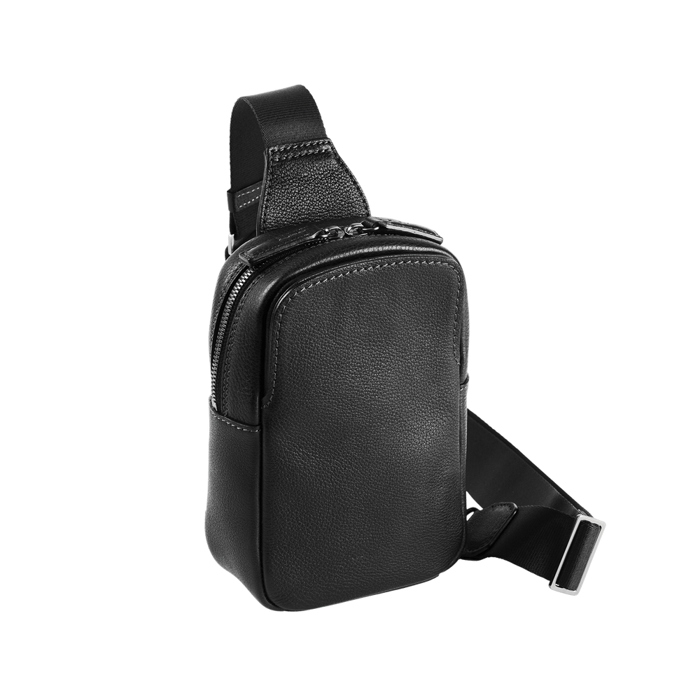 Steerhide (Soft Nume Leather) Tone Nume Small Crossbody Bag in Stone Made in Japan