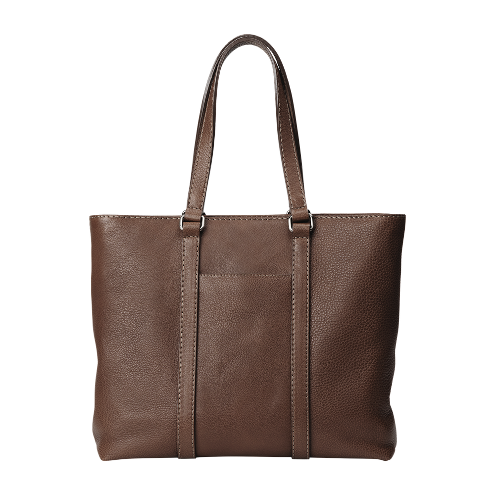 Steerhide (Soft Nume Leather) Tone Nume Daily Tote in Stone Made in Japan