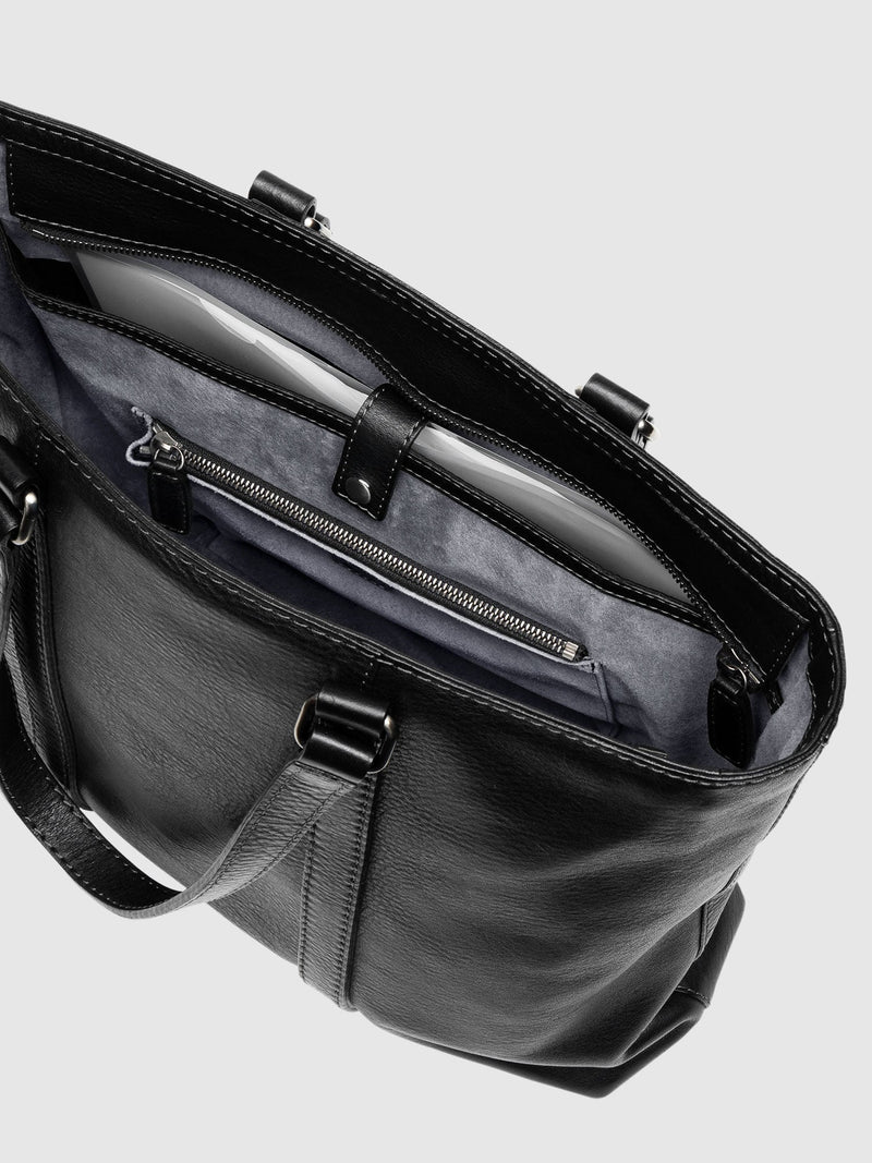 Steerhide (Soft Nume Leather) Tone Nume Daily Tote in Stone Made in Japan