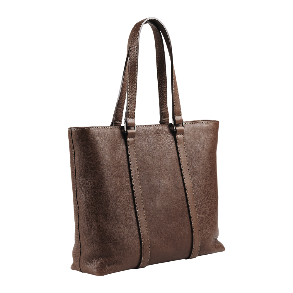 Steerhide (Soft Nume Leather) Tone Nume Daily Tote in Stone Made in Japan