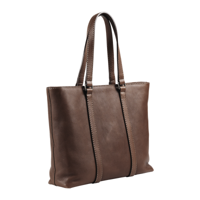 Steerhide (Soft Nume Leather) Tone Nume Daily Tote in Stone Made in Japan