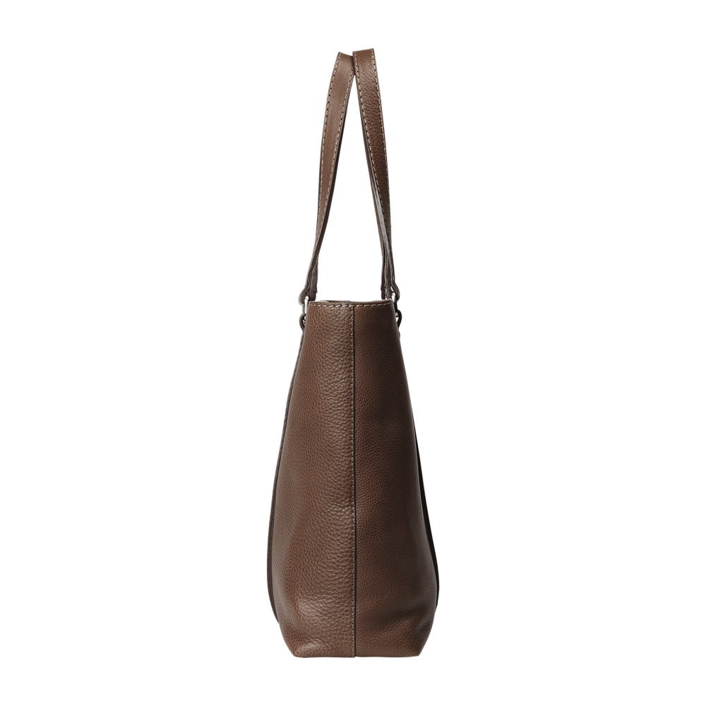 Steerhide (Soft Nume Leather) Tone Nume Daily Tote in Stone Made in Japan