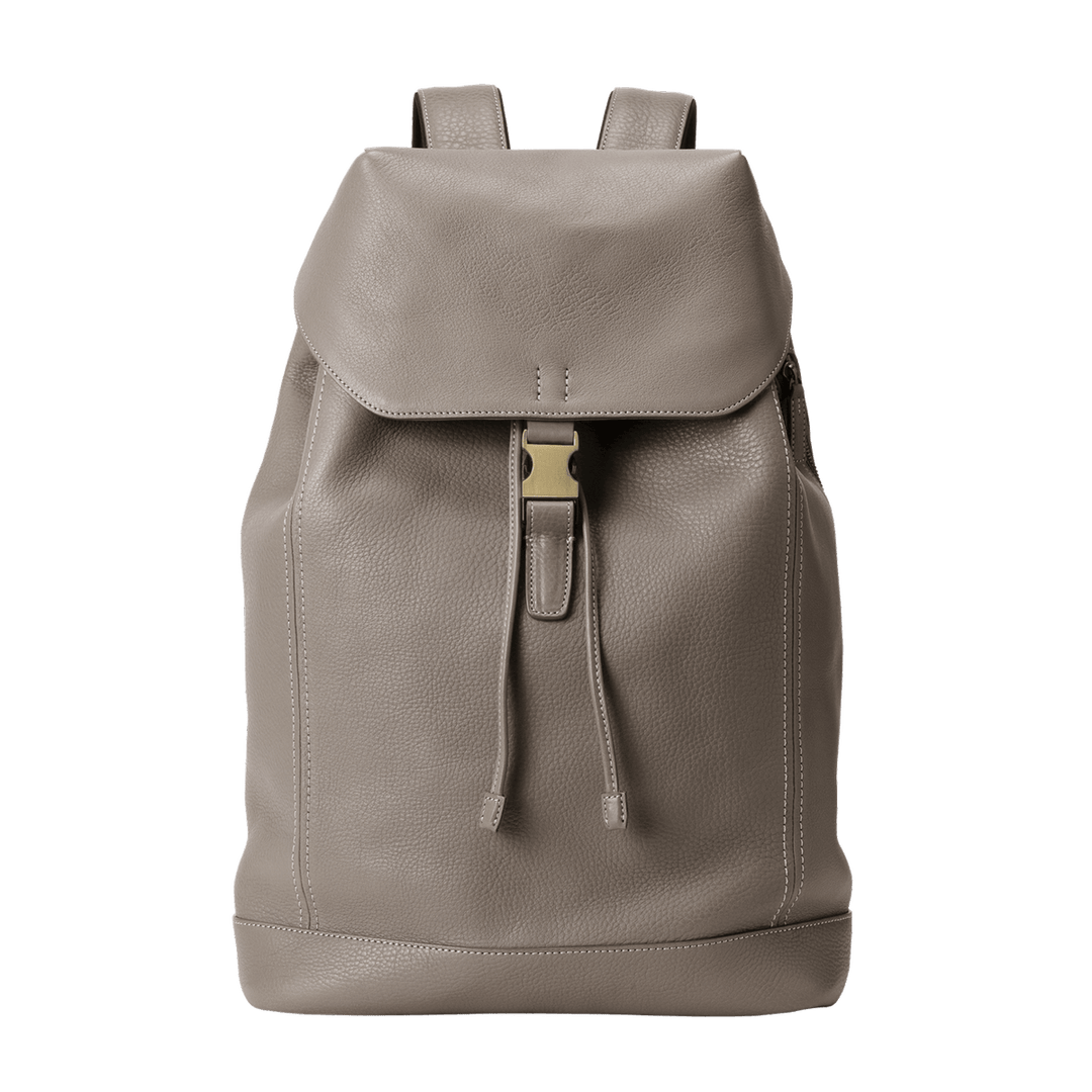 asian backpack leather flap APPIA side phone pocket Minimalist Japanese Flap Backpack for