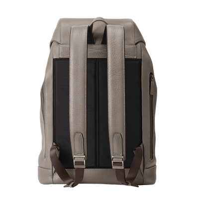 Steerhide (Soft Nume Leather) Tone Nume FlapTop Backpack in Stone Made in Japan