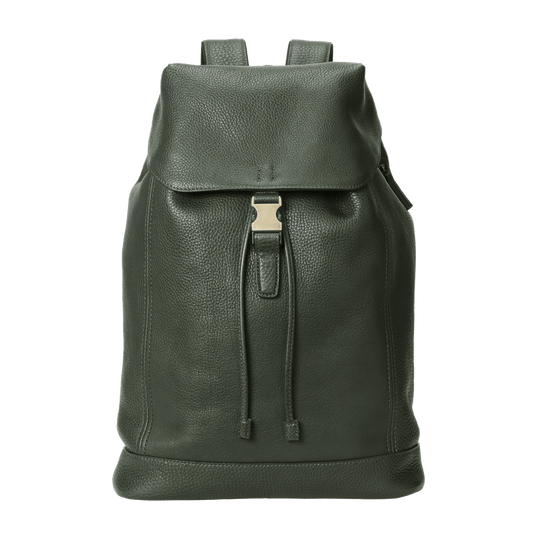 Steerhide  Tone Nume FlapTop Backpack in Dark Olive Made in Japan