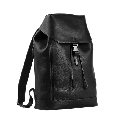 Steerhide (Soft Nume Leather) Tone Nume FlapTop Backpack in Stone Made in Japan