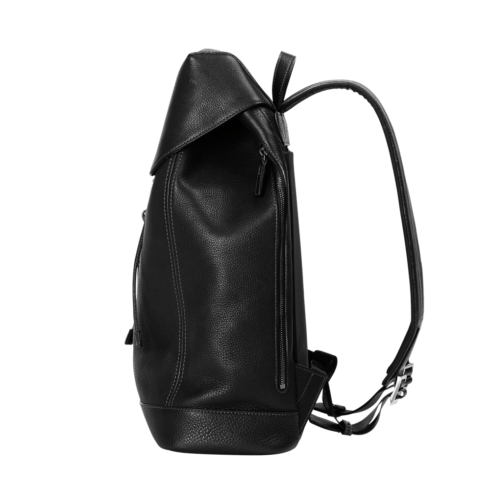 Steerhide (Soft Nume Leather) Tone Nume FlapTop Backpack in Stone Made in Japan