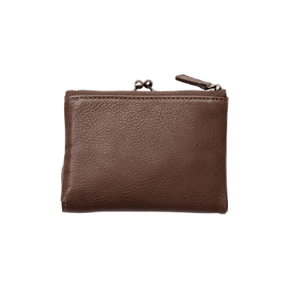 Steerhide (Soft Nume Leather) Tone Nume Gamaguchi Wallet in Stone Made in Japan