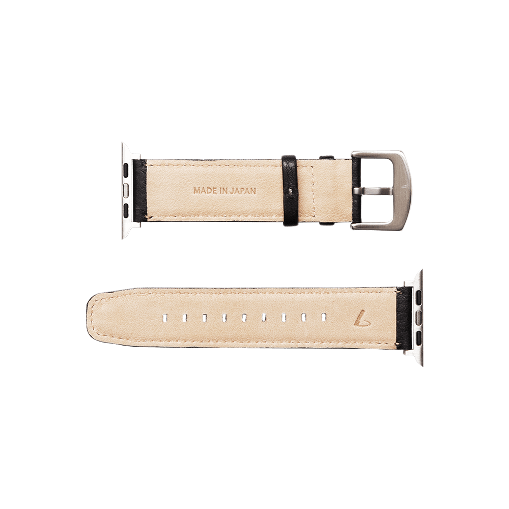 Steerhide (Soft Nume Leather) Tone Nume Apple Watch Leather Band in Stone Made in Japan