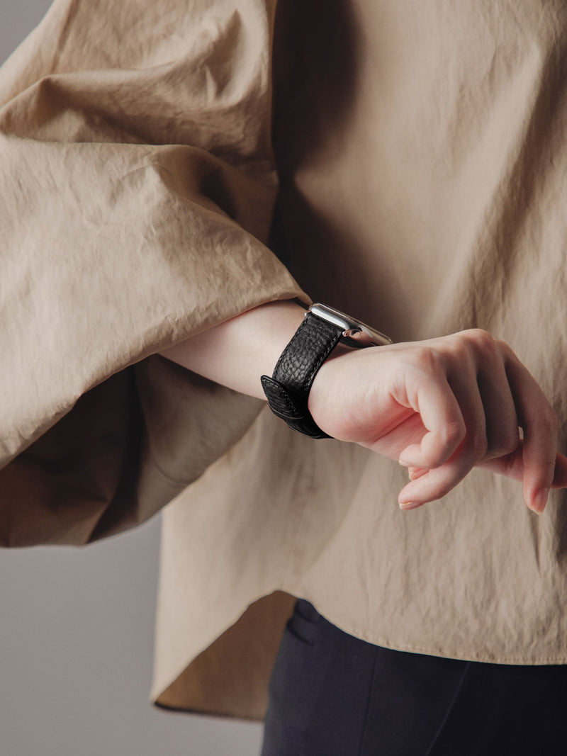 Steerhide (Soft Nume Leather) Tone Nume Apple Watch Leather Band in Stone Made in Japan