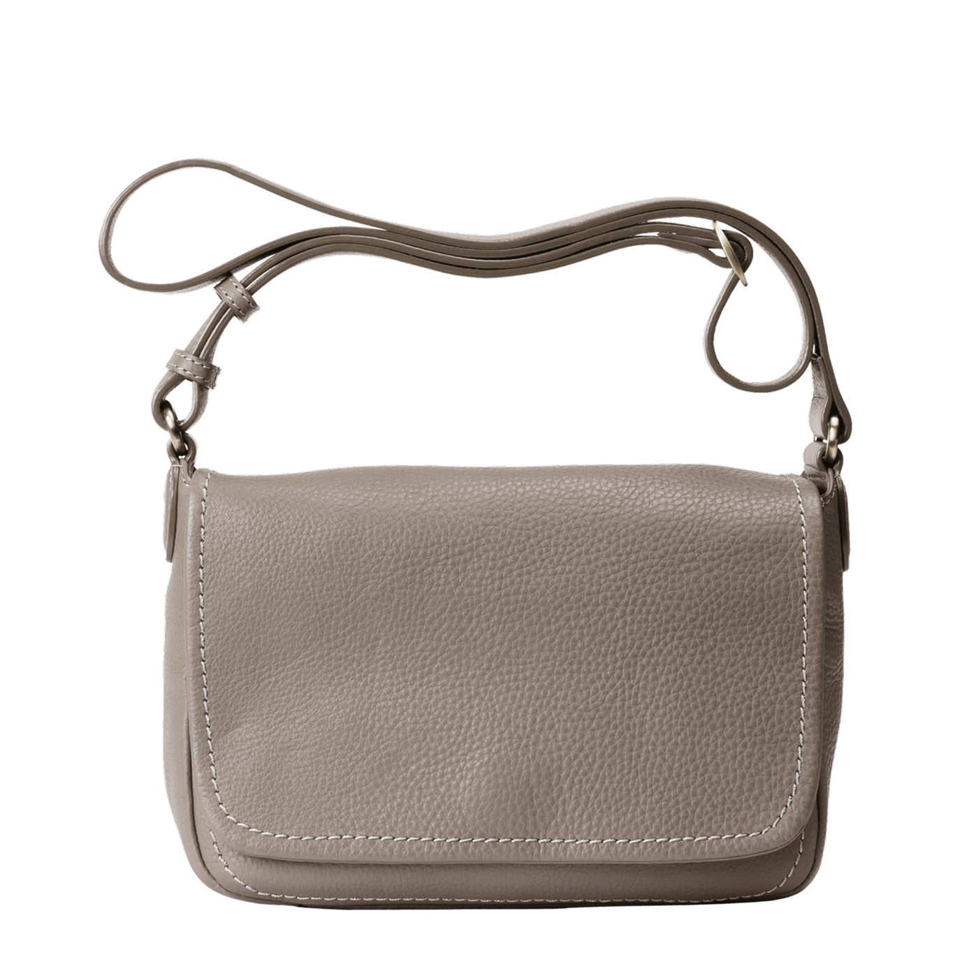 Steerhide (Soft Nume Leather) Tone Nume Medium Shoulder in Stone Made in Japan