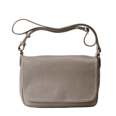 Steerhide (Soft Nume Leather) Tone Nume Medium Shoulder in Stone Made in Japan