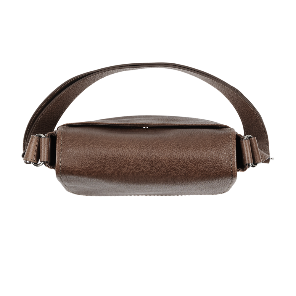 Steerhide (Soft Nume Leather) Tone Nume Medium Shoulder in Stone Made in Japan