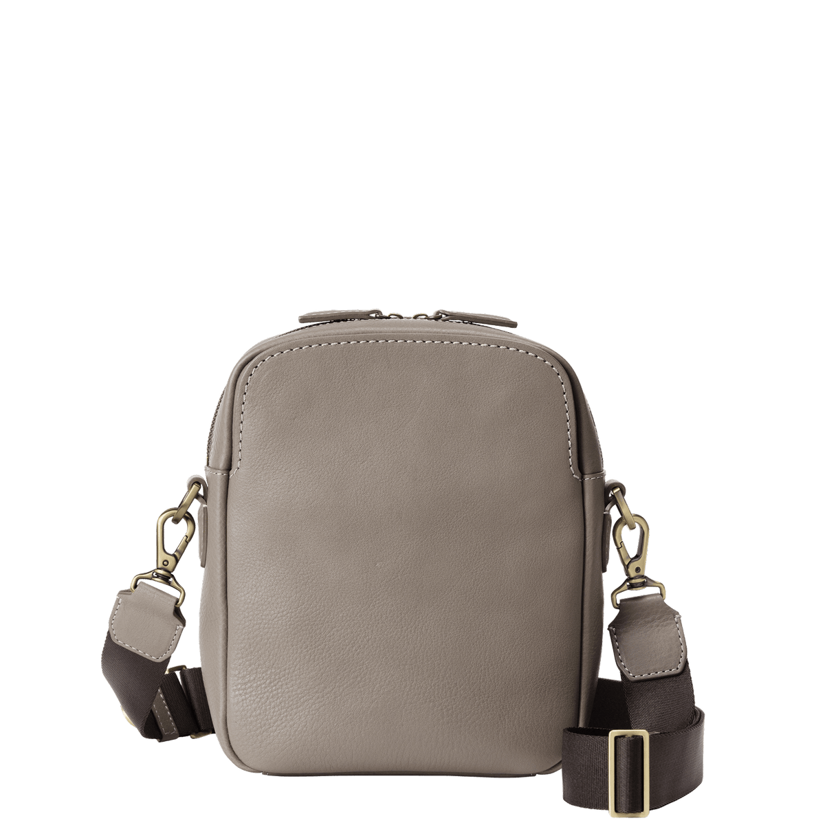 Steerhide (Soft Nume Leather) Tone Nume Box Shoulder Bag in Stone Made in Japan