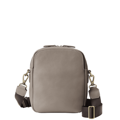 Steerhide (Soft Nume Leather) Tone Nume Box Shoulder Bag in Stone Made in Japan